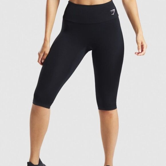 Gymshark Training Cropped Leggings in Black Size Small - Picture 1 of 6